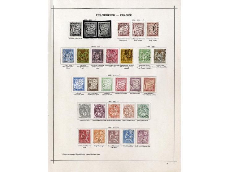 1849/1917 (ca.), ungebrauchte und gestempelte alte Sammlung mit u.a. Mi.-Nr. 135 ungebraucht, schönem Teil Auslandspostämter 