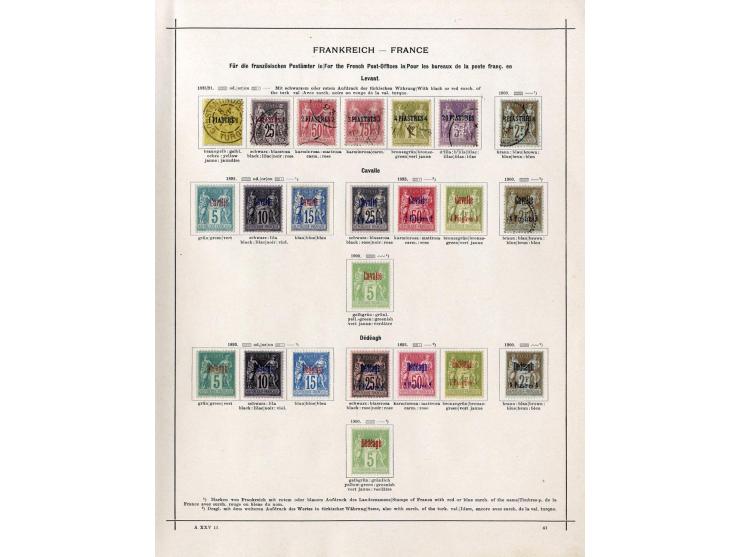 1849/1917 (ca.), ungebrauchte und gestempelte alte Sammlung mit u.a. Mi.-Nr. 135 ungebraucht, schönem Teil Auslandspostämter 