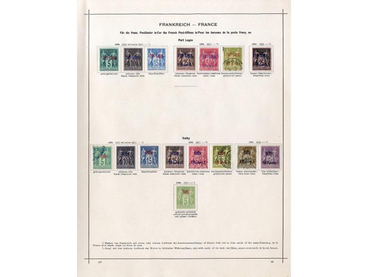 1849/1917 (ca.), ungebrauchte und gestempelte alte Sammlung mit u.a. Mi.-Nr. 135 ungebraucht, schönem Teil Auslandspostämter 