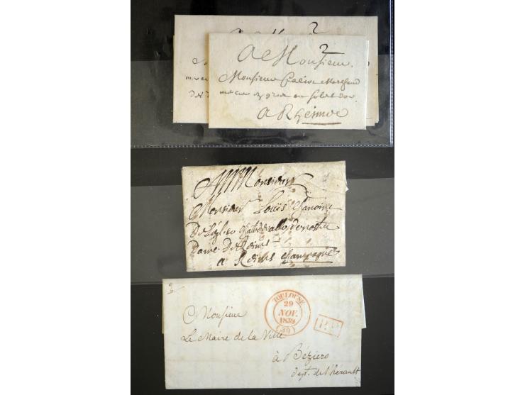 1692/1848 (ca.), etwa 70 Vorphila-Briefe und einige Dokumente, dabei Brief nach Brit. Guyana, Brief mit Zensurstempel (Attest