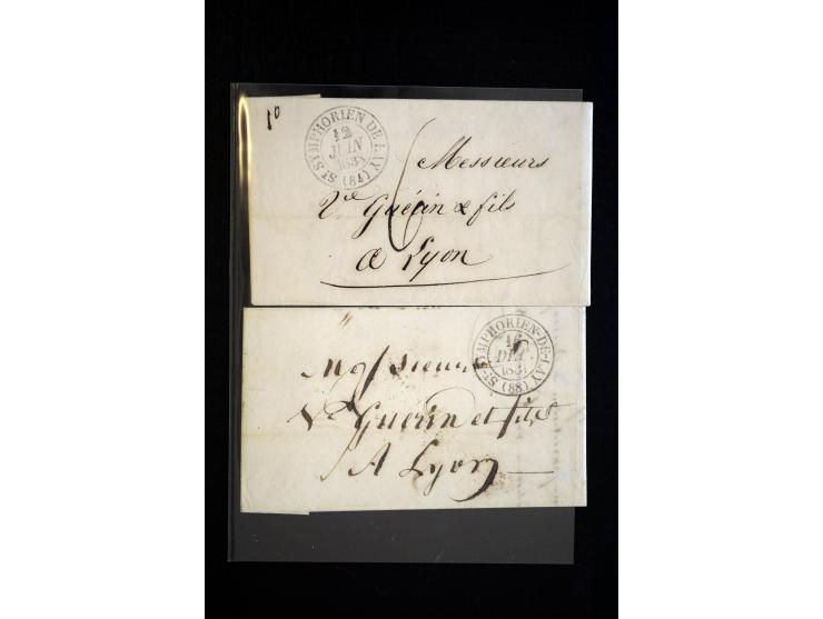 1692/1848 (ca.), etwa 70 Vorphila-Briefe und einige Dokumente, dabei Brief nach Brit. Guyana, Brief mit Zensurstempel (Attest