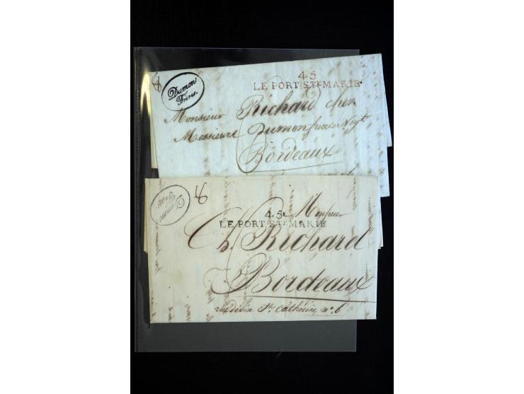 1692/1848 (ca.), etwa 70 Vorphila-Briefe und einige Dokumente, dabei Brief nach Brit. Guyana, Brief mit Zensurstempel (Attest