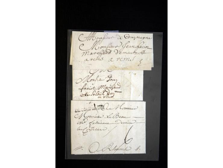 1692/1848 (ca.), etwa 70 Vorphila-Briefe und einige Dokumente, dabei Brief nach Brit. Guyana, Brief mit Zensurstempel (Attest
