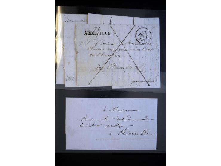 1692/1848 (ca.), etwa 70 Vorphila-Briefe und einige Dokumente, dabei Brief nach Brit. Guyana, Brief mit Zensurstempel (Attest