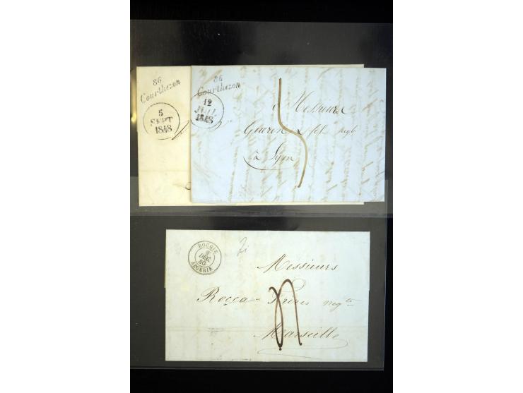 1692/1848 (ca.), etwa 70 Vorphila-Briefe und einige Dokumente, dabei Brief nach Brit. Guyana, Brief mit Zensurstempel (Attest