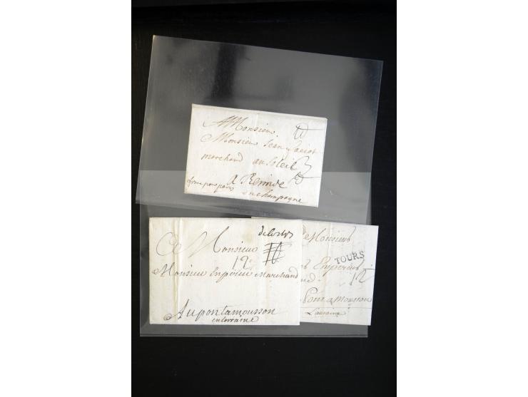 1692/1848 (ca.), etwa 70 Vorphila-Briefe und einige Dokumente, dabei Brief nach Brit. Guyana, Brief mit Zensurstempel (Attest