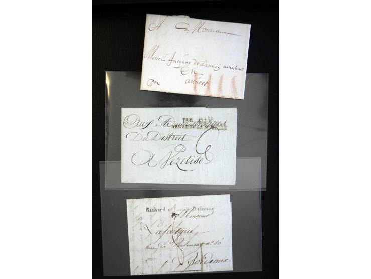 1692/1848 (ca.), etwa 70 Vorphila-Briefe und einige Dokumente, dabei Brief nach Brit. Guyana, Brief mit Zensurstempel (Attest