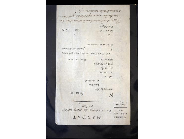 1692/1848 (ca.), etwa 70 Vorphila-Briefe und einige Dokumente, dabei Brief nach Brit. Guyana, Brief mit Zensurstempel (Attest