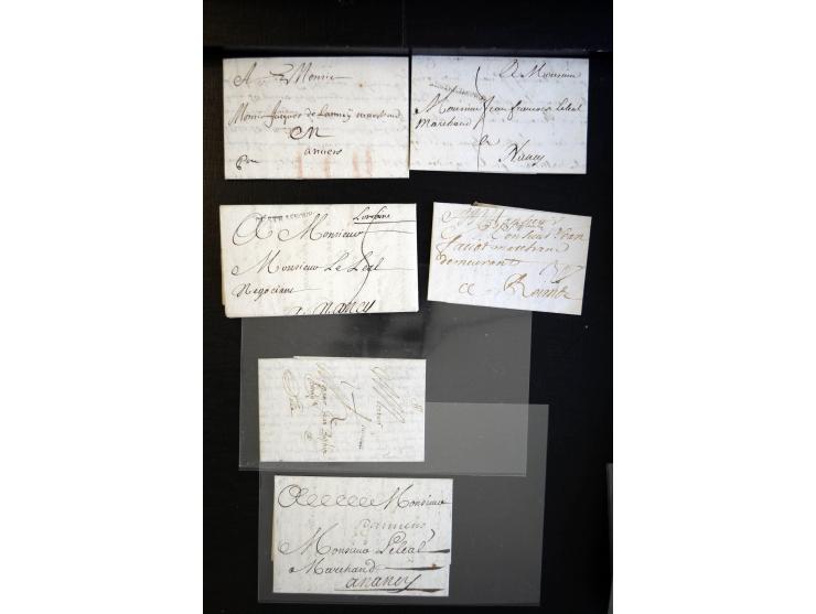 1692/1848 (ca.), etwa 70 Vorphila-Briefe und einige Dokumente, dabei Brief nach Brit. Guyana, Brief mit Zensurstempel (Attest