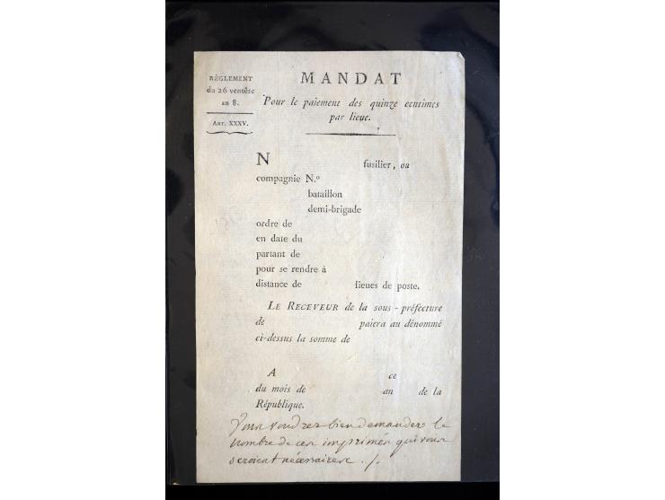 1692/1848 (ca.), etwa 70 Vorphila-Briefe und einige Dokumente, dabei Brief nach Brit. Guyana, Brief mit Zensurstempel (Attest