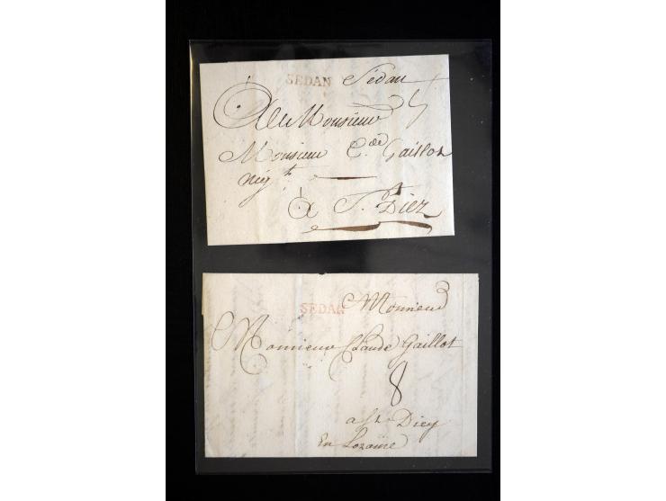 1692/1848 (ca.), etwa 70 Vorphila-Briefe und einige Dokumente, dabei Brief nach Brit. Guyana, Brief mit Zensurstempel (Attest