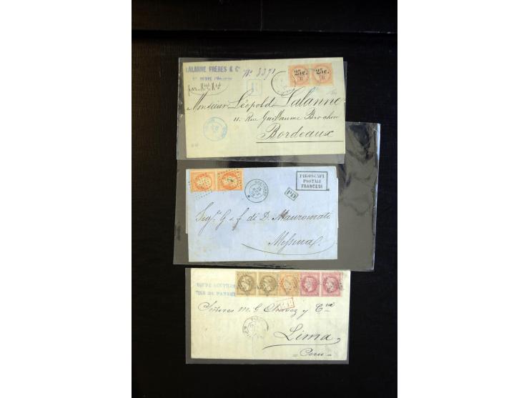1849/1980 (ca.), Partie Briefe, Karten und Ganzsachen, dabei Mi.-Nr. 7+9 (Paar) auf Brief nach Mexico, etwas Kolonien etc.