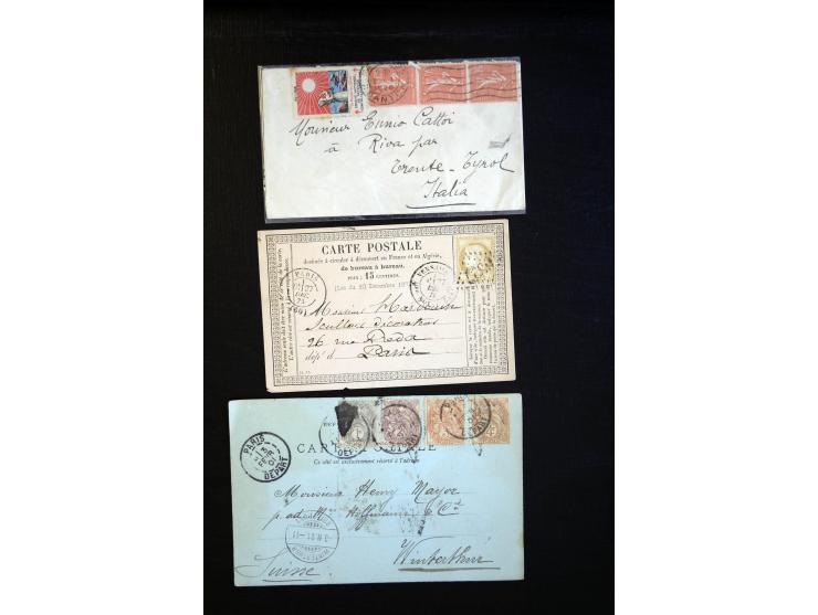 1849/1980 (ca.), Partie Briefe, Karten und Ganzsachen, dabei Mi.-Nr. 7+9 (Paar) auf Brief nach Mexico, etwas Kolonien etc.