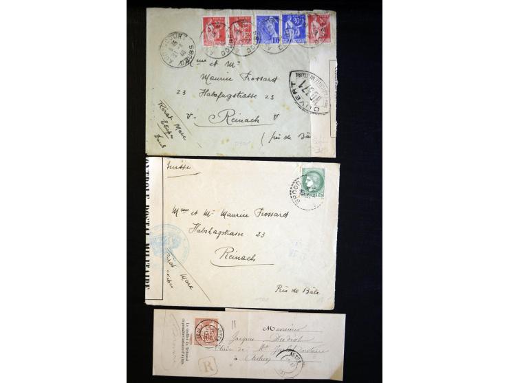 1849/1980 (ca.), Partie Briefe, Karten und Ganzsachen, dabei Mi.-Nr. 7+9 (Paar) auf Brief nach Mexico, etwas Kolonien etc.