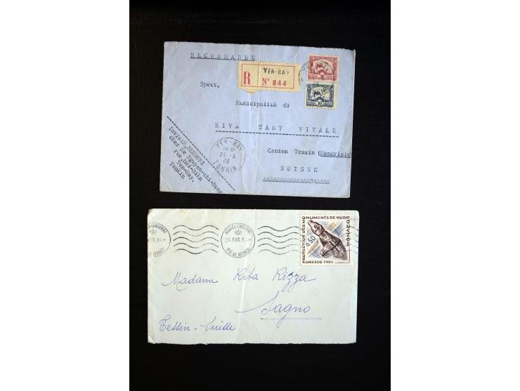1849/1980 (ca.), Partie Briefe, Karten und Ganzsachen, dabei Mi.-Nr. 7+9 (Paar) auf Brief nach Mexico, etwas Kolonien etc.