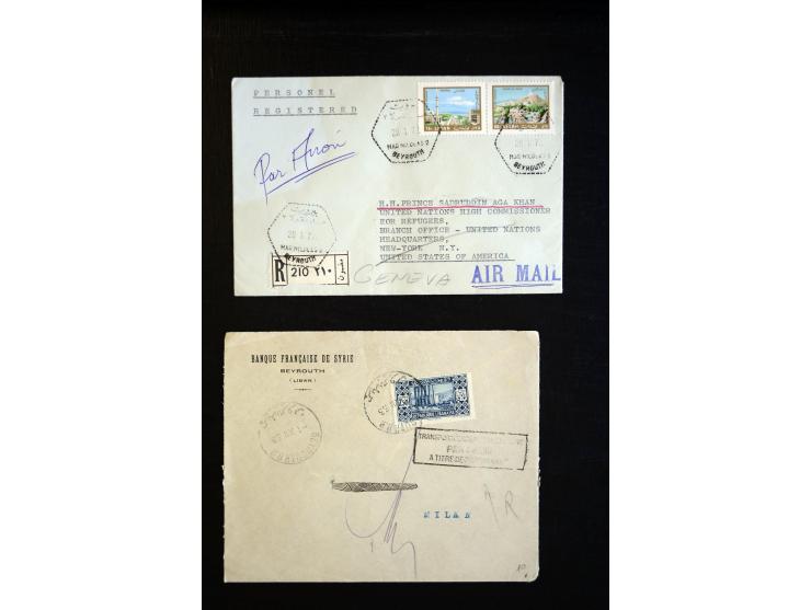 1849/1980 (ca.), Partie Briefe, Karten und Ganzsachen, dabei Mi.-Nr. 7+9 (Paar) auf Brief nach Mexico, etwas Kolonien etc.