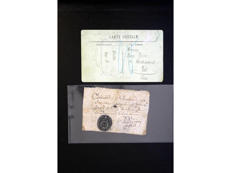 1849/1980 (ca.), Partie Briefe, Karten und Ganzsachen, dabei Mi.-Nr. 7+9 (Paar) auf Brief nach Mexico, etwas Kolonien etc.