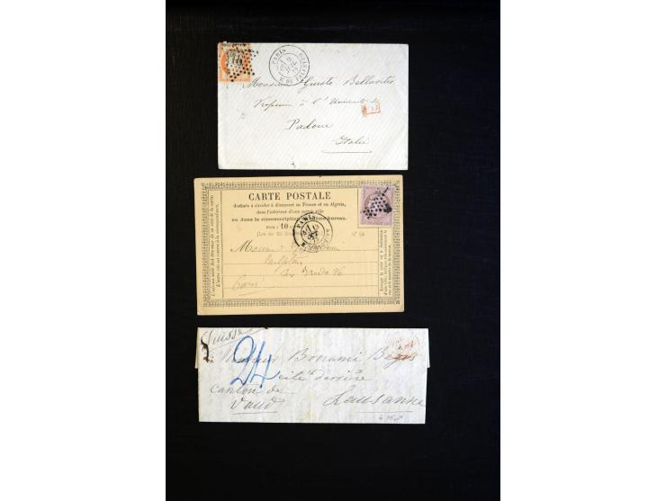 1849/1980 (ca.), Partie Briefe, Karten und Ganzsachen, dabei Mi.-Nr. 7+9 (Paar) auf Brief nach Mexico, etwas Kolonien etc.
