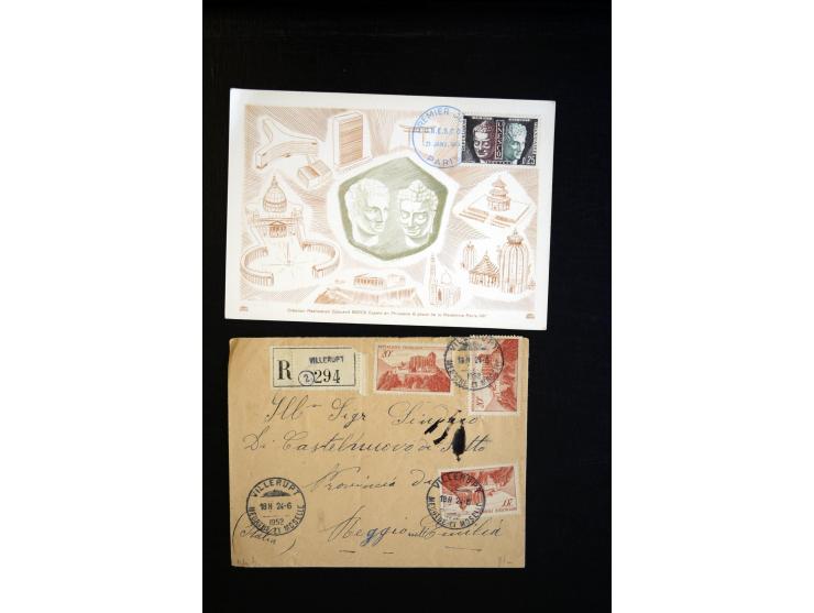 1849/1980 (ca.), Partie Briefe, Karten und Ganzsachen, dabei Mi.-Nr. 7+9 (Paar) auf Brief nach Mexico, etwas Kolonien etc.