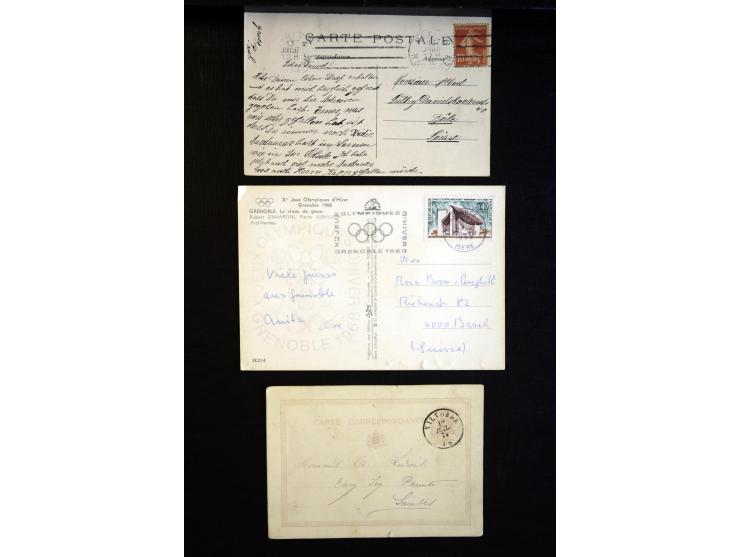 1849/1980 (ca.), Partie Briefe, Karten und Ganzsachen, dabei Mi.-Nr. 7+9 (Paar) auf Brief nach Mexico, etwas Kolonien etc.