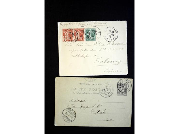 1849/1980 (ca.), Partie Briefe, Karten und Ganzsachen, dabei Mi.-Nr. 7+9 (Paar) auf Brief nach Mexico, etwas Kolonien etc.