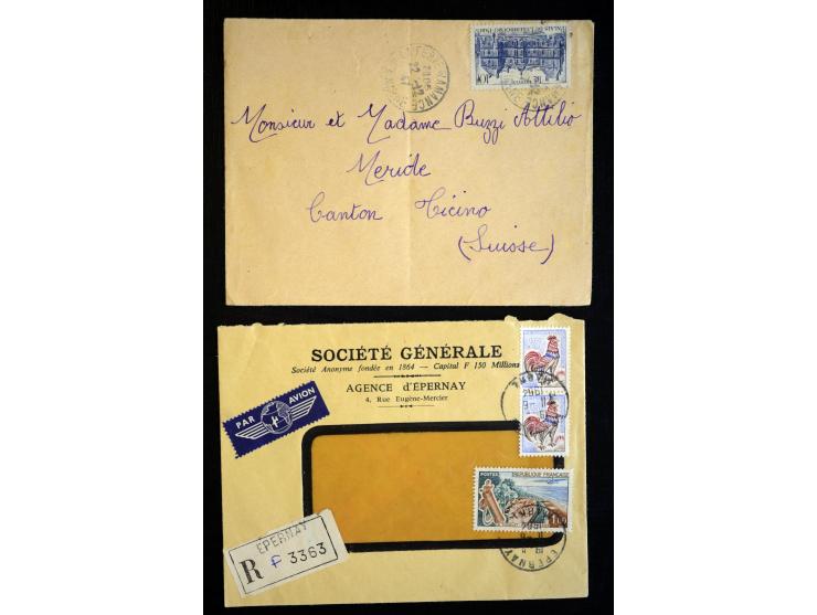 1849/1980 (ca.), Partie Briefe, Karten und Ganzsachen, dabei Mi.-Nr. 7+9 (Paar) auf Brief nach Mexico, etwas Kolonien etc.