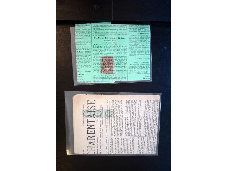 1850/1910, etwa 70 Briefe und Karten, praktisch nur bessere Belege, dabei u.a. Wertbrief mit reiner Bordeaux-Frankatur, Misch