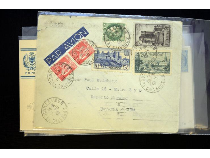 1850/1970 (ca.), einige hundert Briefe, Karten und Ganzsachen mit vielen besseren und interessanten Frankaturen, viel Ausland