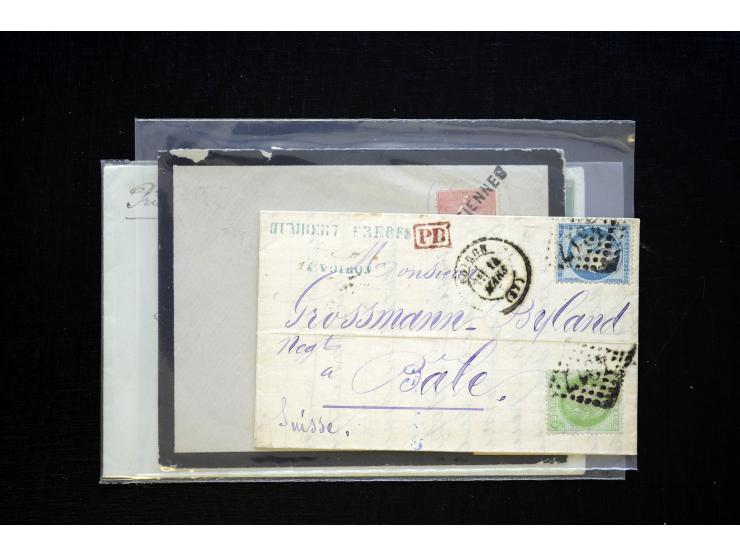 1850/1970 (ca.), einige hundert Briefe, Karten und Ganzsachen mit vielen besseren und interessanten Frankaturen, viel Ausland