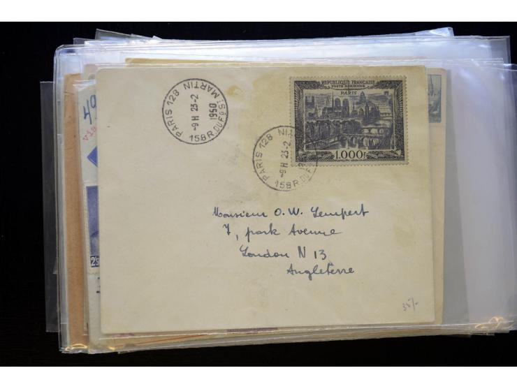 1850/1970 (ca.), einige hundert Briefe, Karten und Ganzsachen mit vielen besseren und interessanten Frankaturen, viel Ausland