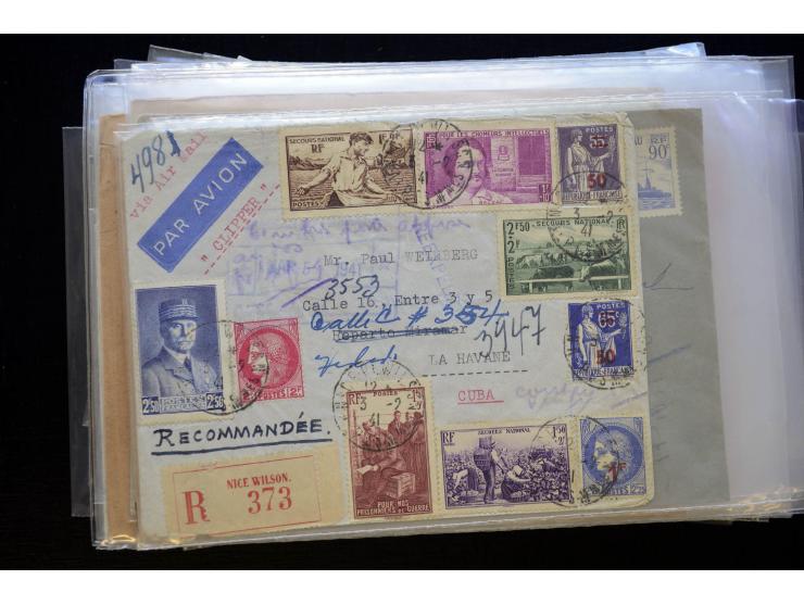 1850/1970 (ca.), einige hundert Briefe, Karten und Ganzsachen mit vielen besseren und interessanten Frankaturen, viel Ausland