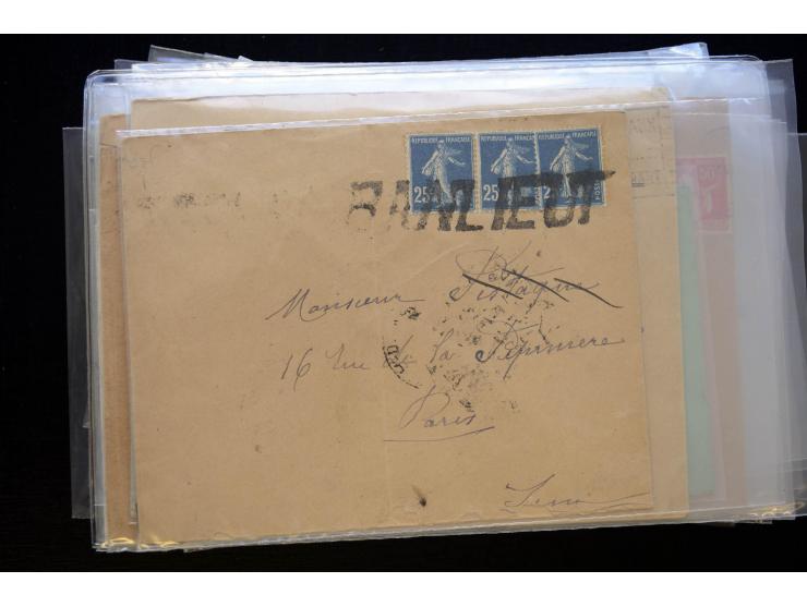 1850/1970 (ca.), einige hundert Briefe, Karten und Ganzsachen mit vielen besseren und interessanten Frankaturen, viel Ausland