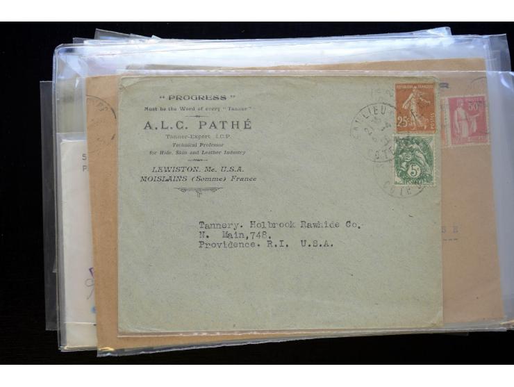 1850/1970 (ca.), einige hundert Briefe, Karten und Ganzsachen mit vielen besseren und interessanten Frankaturen, viel Ausland