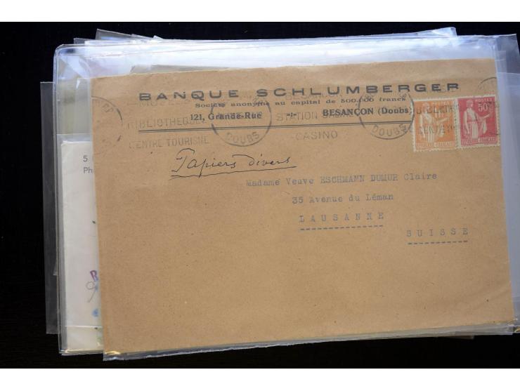 1850/1970 (ca.), einige hundert Briefe, Karten und Ganzsachen mit vielen besseren und interessanten Frankaturen, viel Ausland