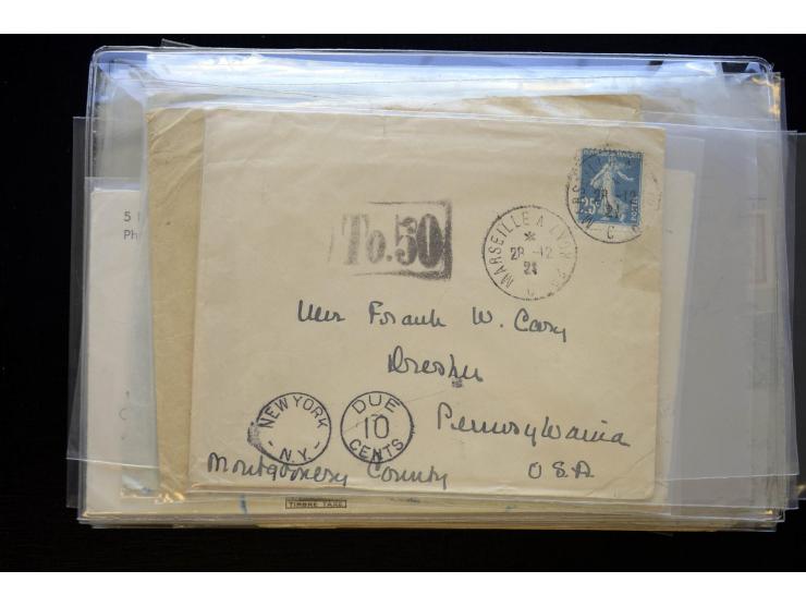 1850/1970 (ca.), einige hundert Briefe, Karten und Ganzsachen mit vielen besseren und interessanten Frankaturen, viel Ausland