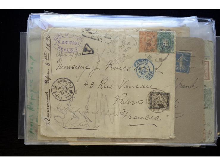 1850/1970 (ca.), einige hundert Briefe, Karten und Ganzsachen mit vielen besseren und interessanten Frankaturen, viel Ausland