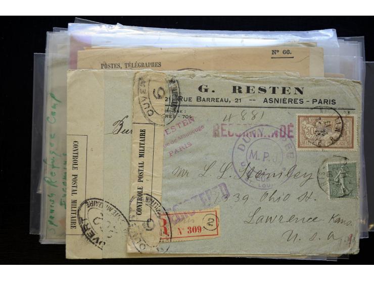 1850/1970 (ca.), einige hundert Briefe, Karten und Ganzsachen mit vielen besseren und interessanten Frankaturen, viel Ausland