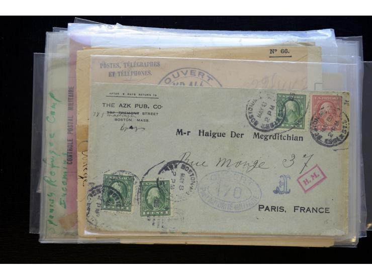1850/1970 (ca.), einige hundert Briefe, Karten und Ganzsachen mit vielen besseren und interessanten Frankaturen, viel Ausland