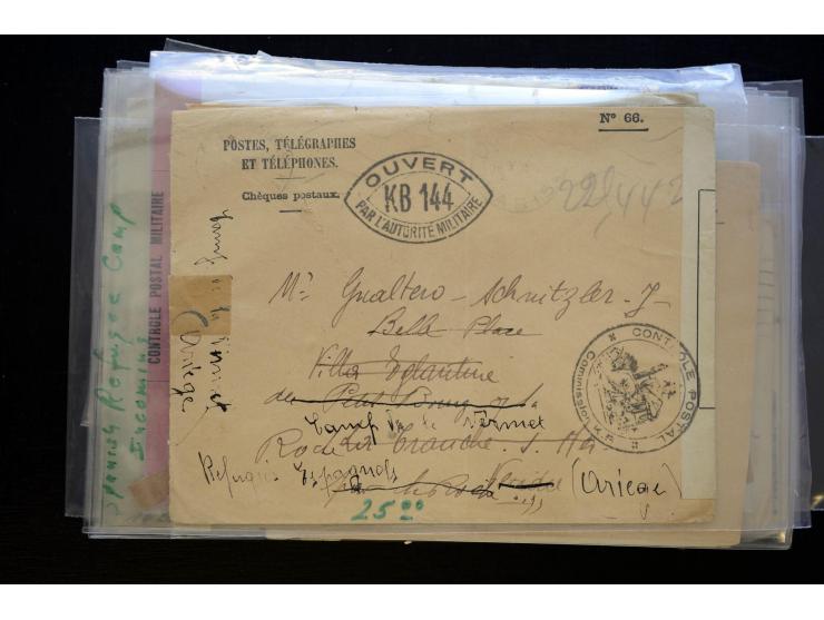1850/1970 (ca.), einige hundert Briefe, Karten und Ganzsachen mit vielen besseren und interessanten Frankaturen, viel Ausland