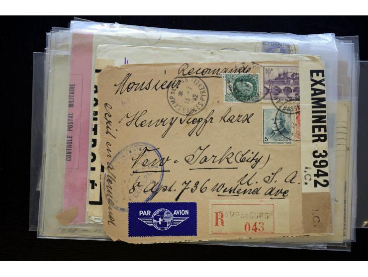 1850/1970 (ca.), einige hundert Briefe, Karten und Ganzsachen mit vielen besseren und interessanten Frankaturen, viel Ausland
