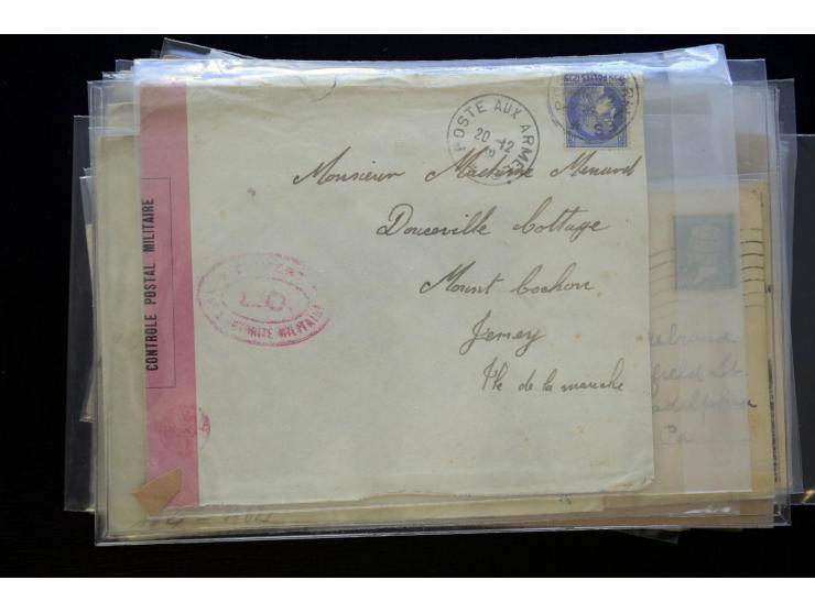 1850/1970 (ca.), einige hundert Briefe, Karten und Ganzsachen mit vielen besseren und interessanten Frankaturen, viel Ausland