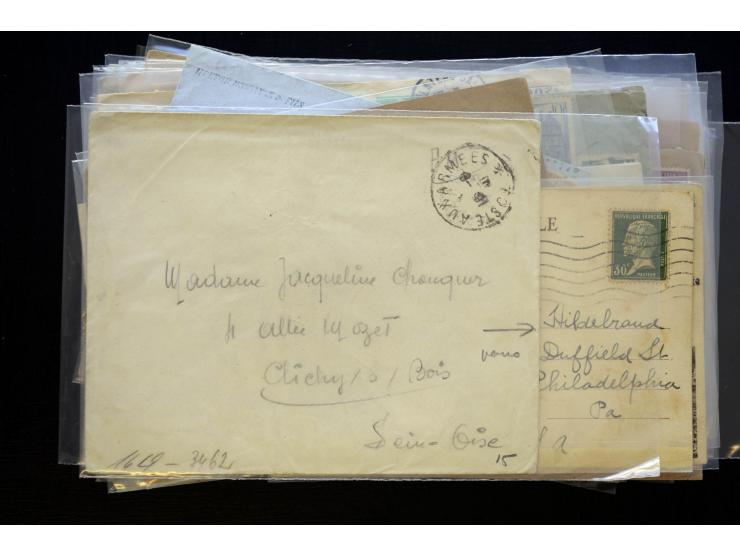 1850/1970 (ca.), einige hundert Briefe, Karten und Ganzsachen mit vielen besseren und interessanten Frankaturen, viel Ausland