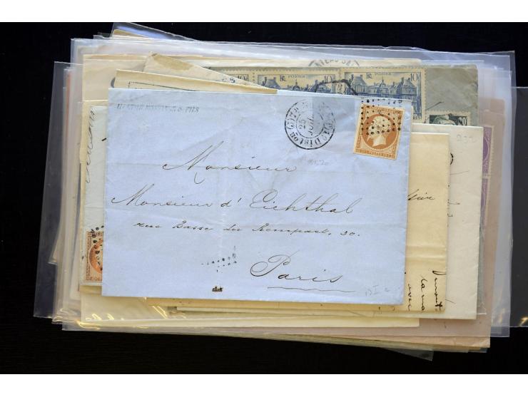 1850/1970 (ca.), einige hundert Briefe, Karten und Ganzsachen mit vielen besseren und interessanten Frankaturen, viel Ausland