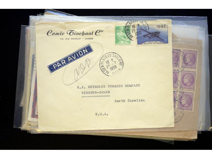1850/1970 (ca.), einige hundert Briefe, Karten und Ganzsachen mit vielen besseren und interessanten Frankaturen, viel Ausland