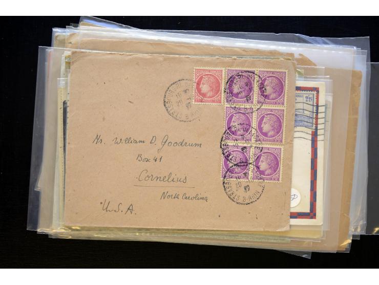 1850/1970 (ca.), einige hundert Briefe, Karten und Ganzsachen mit vielen besseren und interessanten Frankaturen, viel Ausland