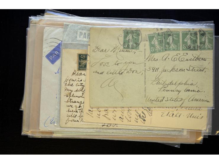 1850/1970 (ca.), einige hundert Briefe, Karten und Ganzsachen mit vielen besseren und interessanten Frankaturen, viel Ausland