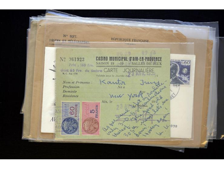 1850/1970 (ca.), einige hundert Briefe, Karten und Ganzsachen mit vielen besseren und interessanten Frankaturen, viel Ausland