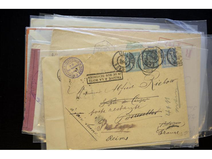 1850/1970 (ca.), einige hundert Briefe, Karten und Ganzsachen mit vielen besseren und interessanten Frankaturen, viel Ausland