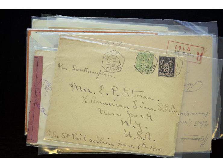 1850/1970 (ca.), einige hundert Briefe, Karten und Ganzsachen mit vielen besseren und interessanten Frankaturen, viel Ausland