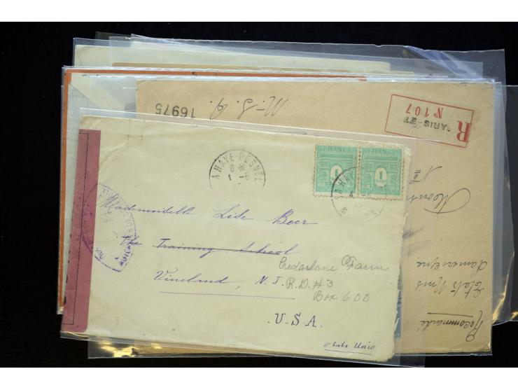 1850/1970 (ca.), einige hundert Briefe, Karten und Ganzsachen mit vielen besseren und interessanten Frankaturen, viel Ausland
